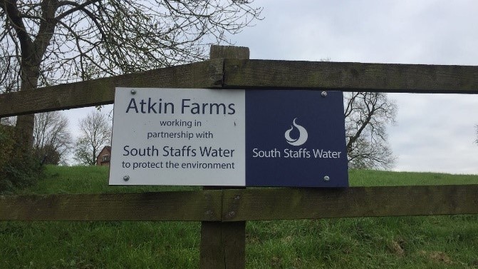 Photo of the Atkins Farms sign