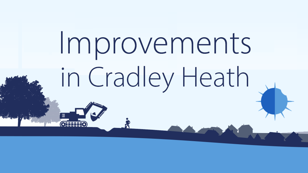 Graphic stating "Improvements in Cradley Heath"