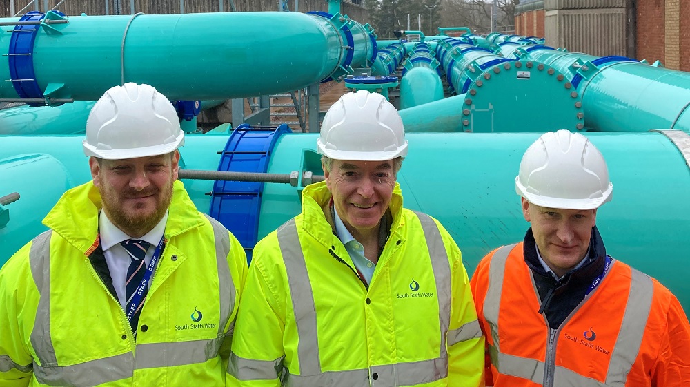 Photo of Andrew Lobley; SSW operations director, Phillip Dunne MP and Andy Willicott; SSW managing director