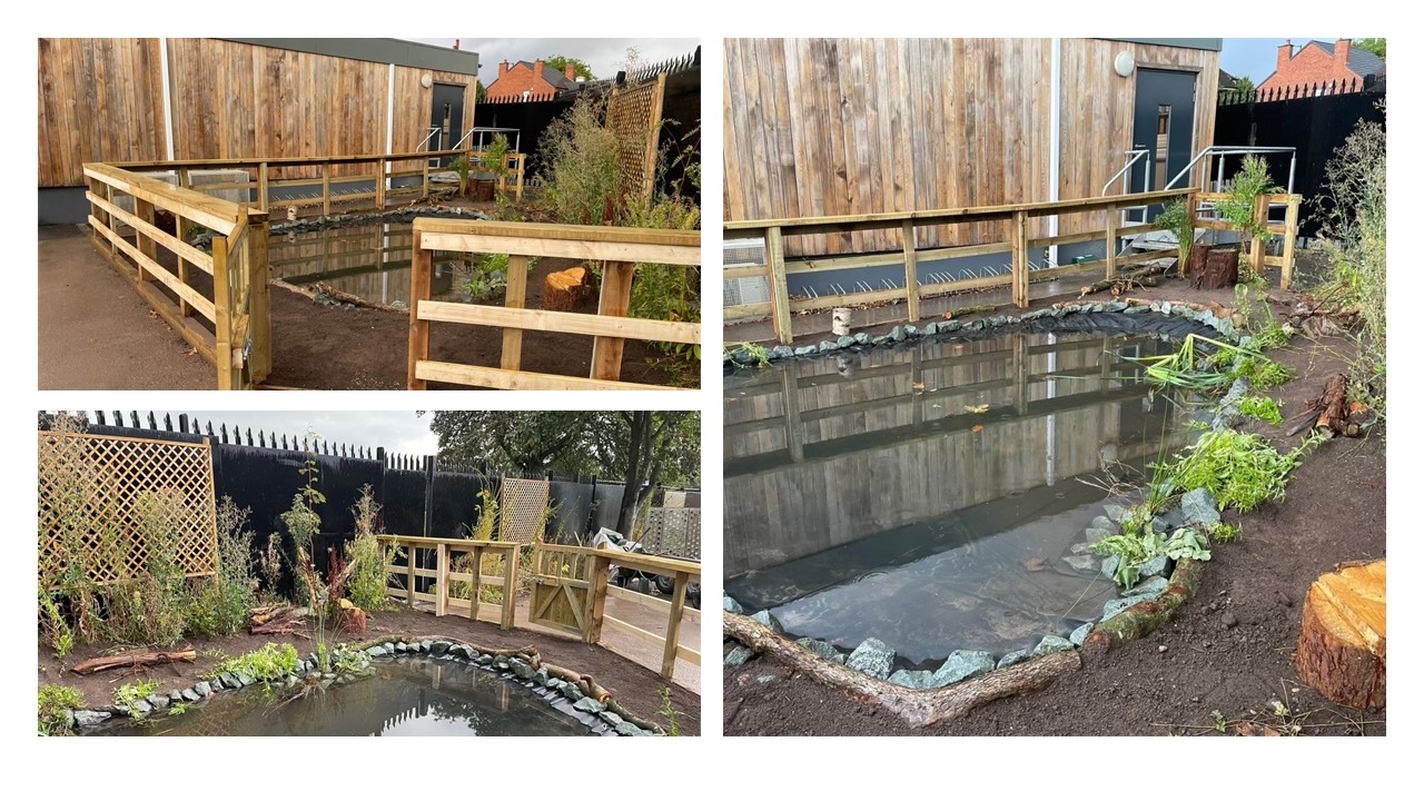 Leamore School pond in progress
