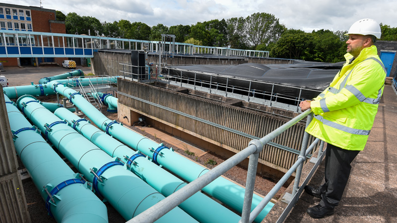 South Staffs Water employee at Hampton Loade Treatment Works