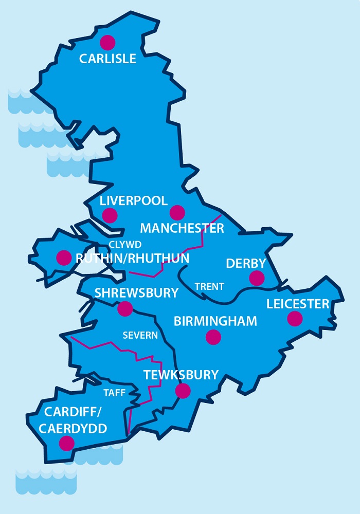 Map of area WRW covers