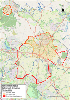 Tame Anker Mease catchment map