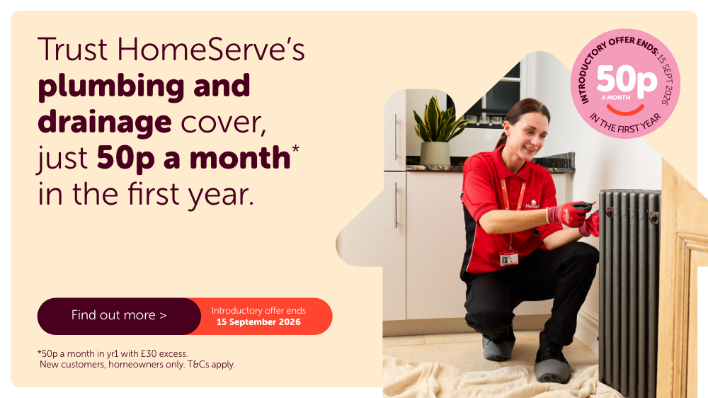 HomeServe just 50p a month