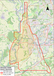 Worcester Middle Severn catchment map